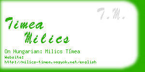 timea milics business card